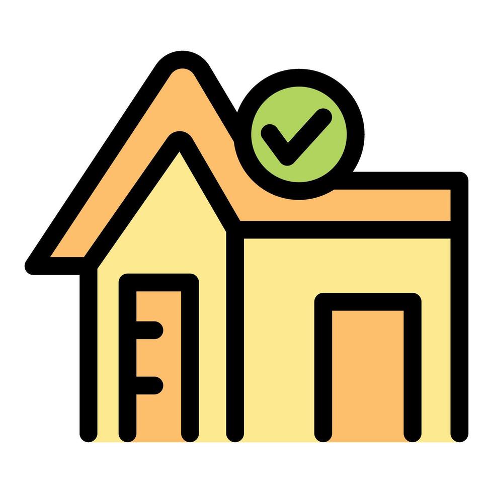 Verified building inspection showing approval and home safety vector