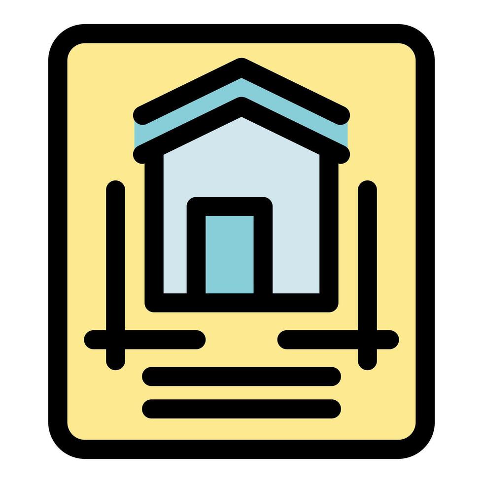 Architectural project showing house construction with supporting pillars vector