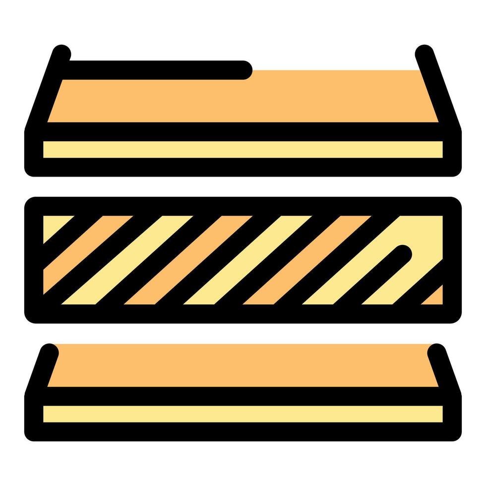 Three wooden planks showing different wood grain patterns vector