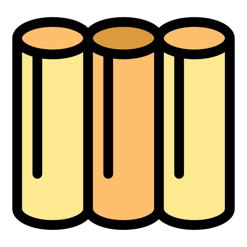 Three cylindrical objects forming a row, symbolizing unity and strength vector