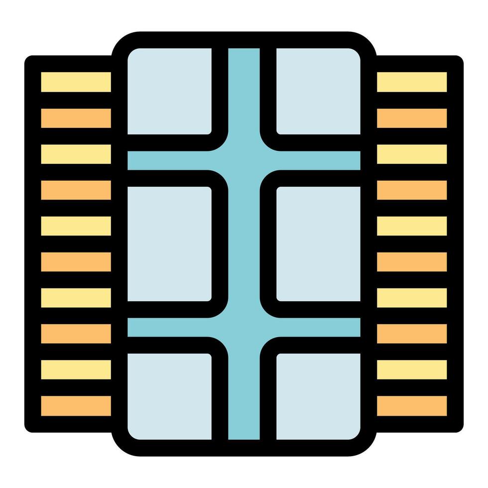 Solar panel generating green energy with modern technology vector