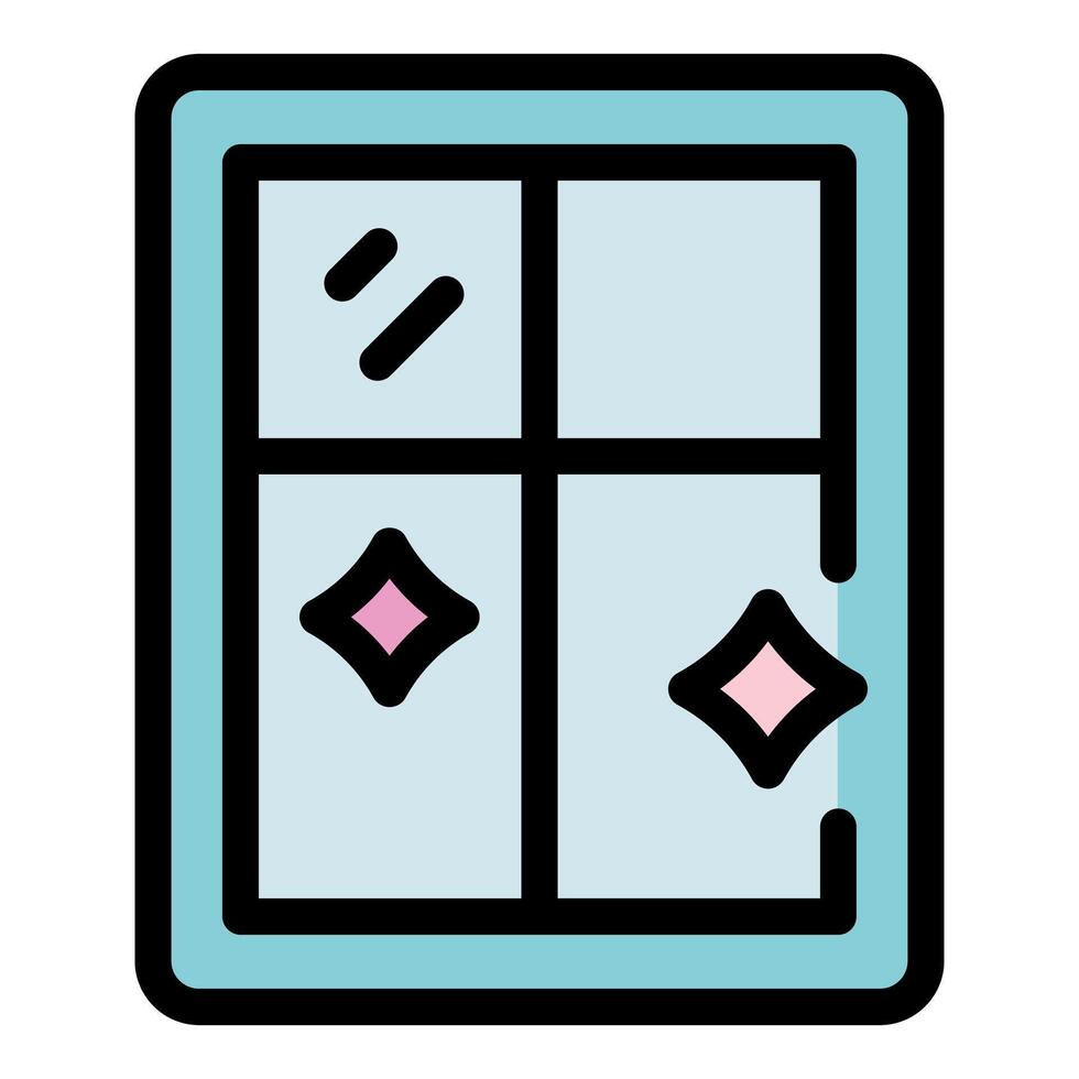 Sparkling clean window pane symbolizing freshness and hygiene vector