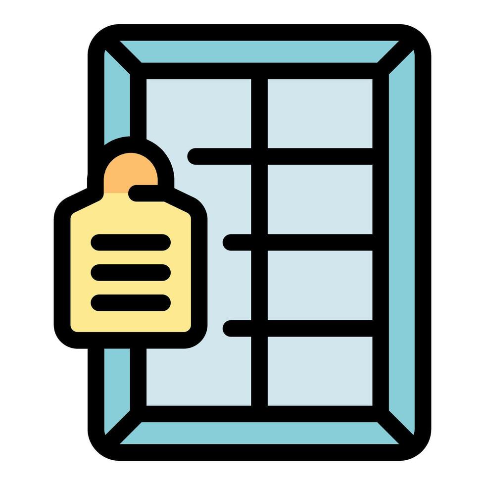Door tag representing room inspection checklist for quality control vector