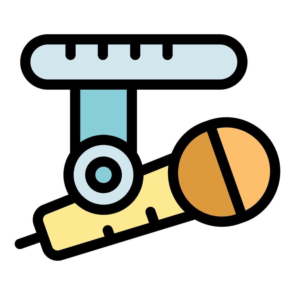 Microphone hanging from a boom arm recording audio vector