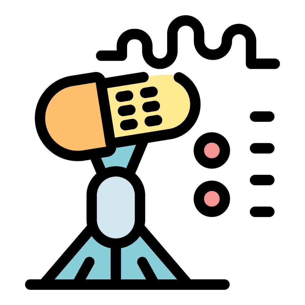 Streaming microphone is recording audio waves vector