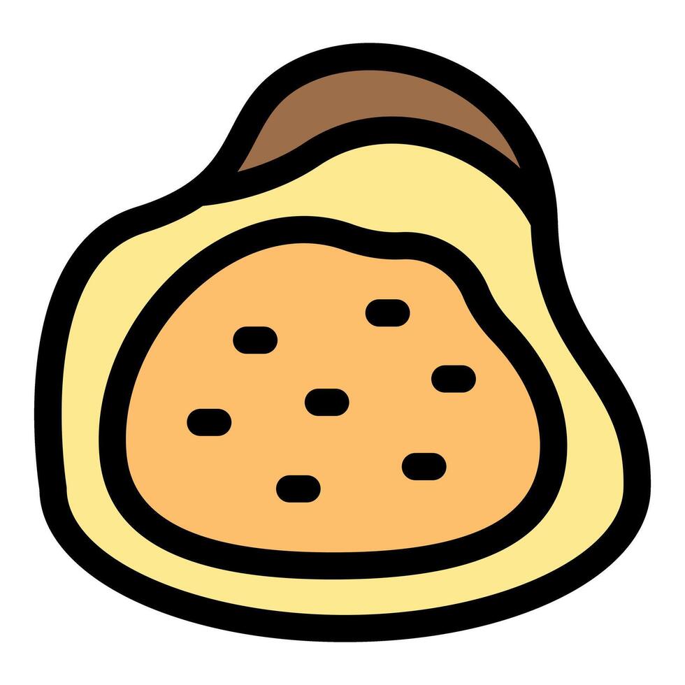 Delicious open mussel showing tasty mollusk meat vector