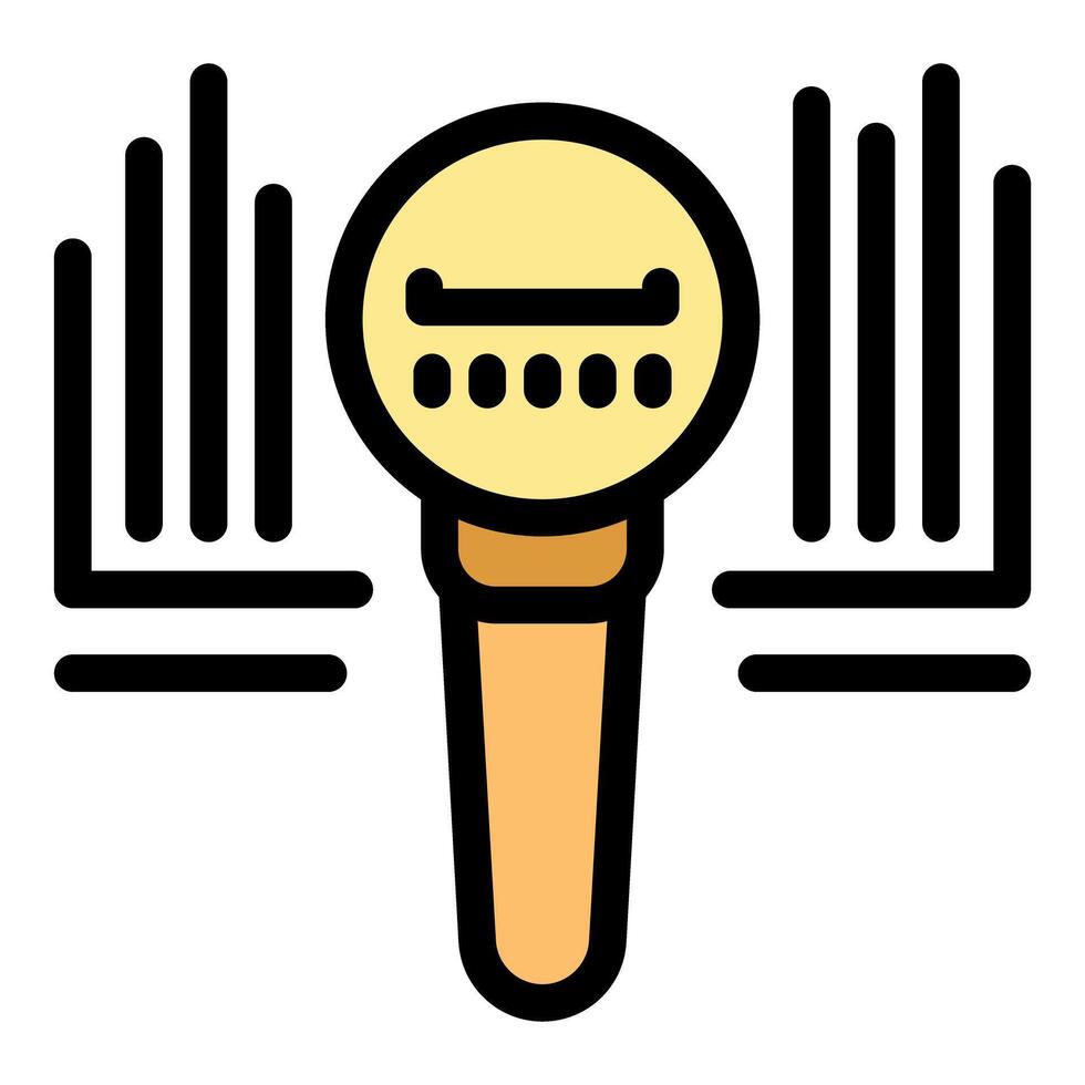 Microphone detecting sound waves generating audio signal vector
