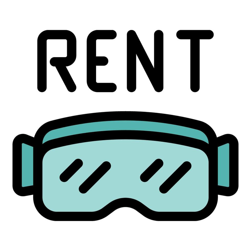 Rent vr glasses and enjoy virtual reality experience vector