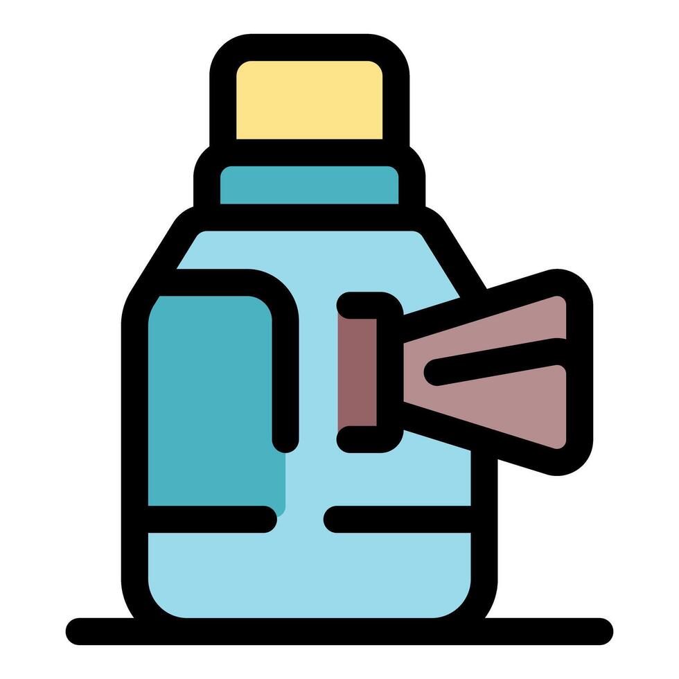 Detergent bottle with measuring cup cap for laundry cleaning vector