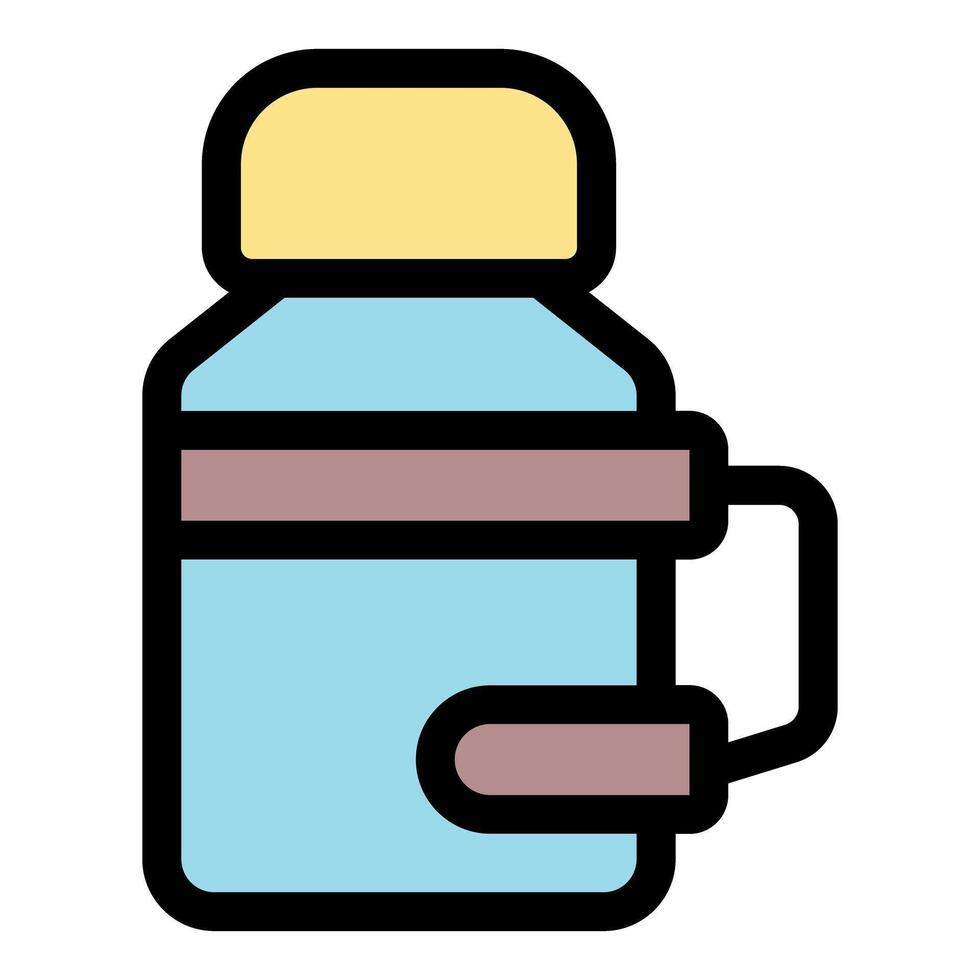 Reusable water bottle promoting hydration and sustainability vector