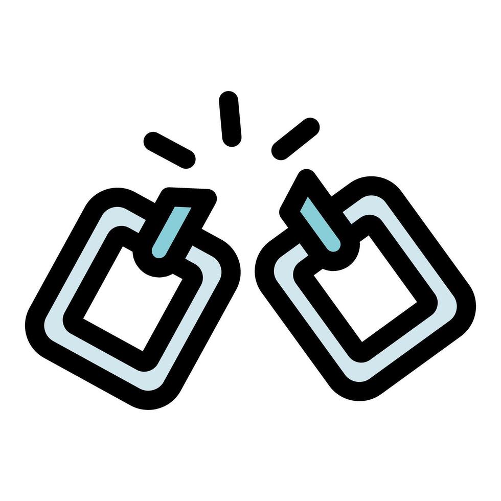 Broken chain links symbolizing freedom and escape vector