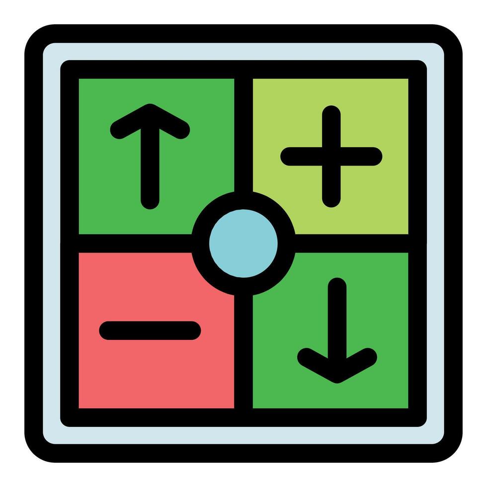 Strategy planning matrix representing swot analysis for business development vector