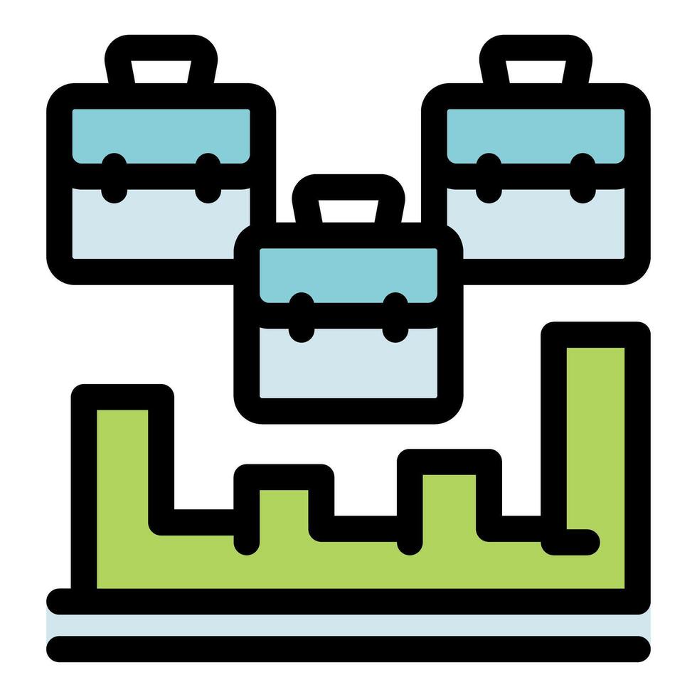 Work portfolio representing professional achievements and career progress vector