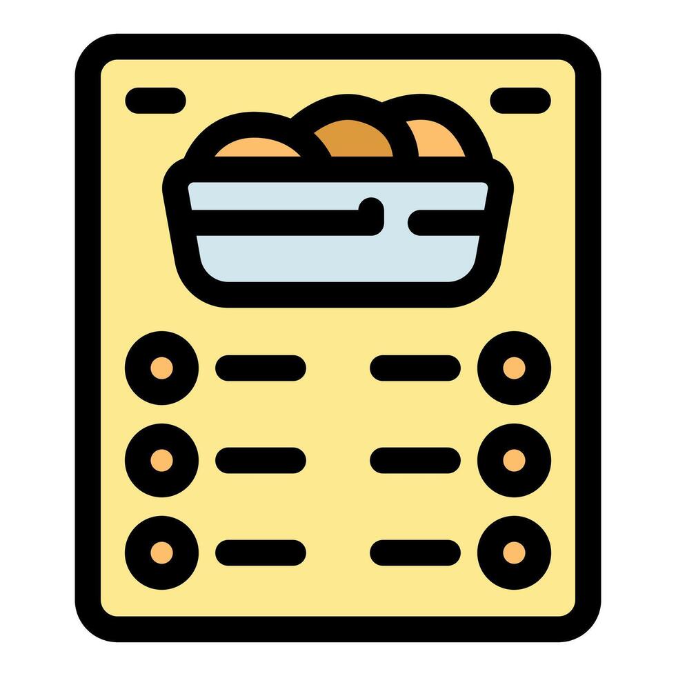 Online grocery shopping app showing bread in basket and order details vector