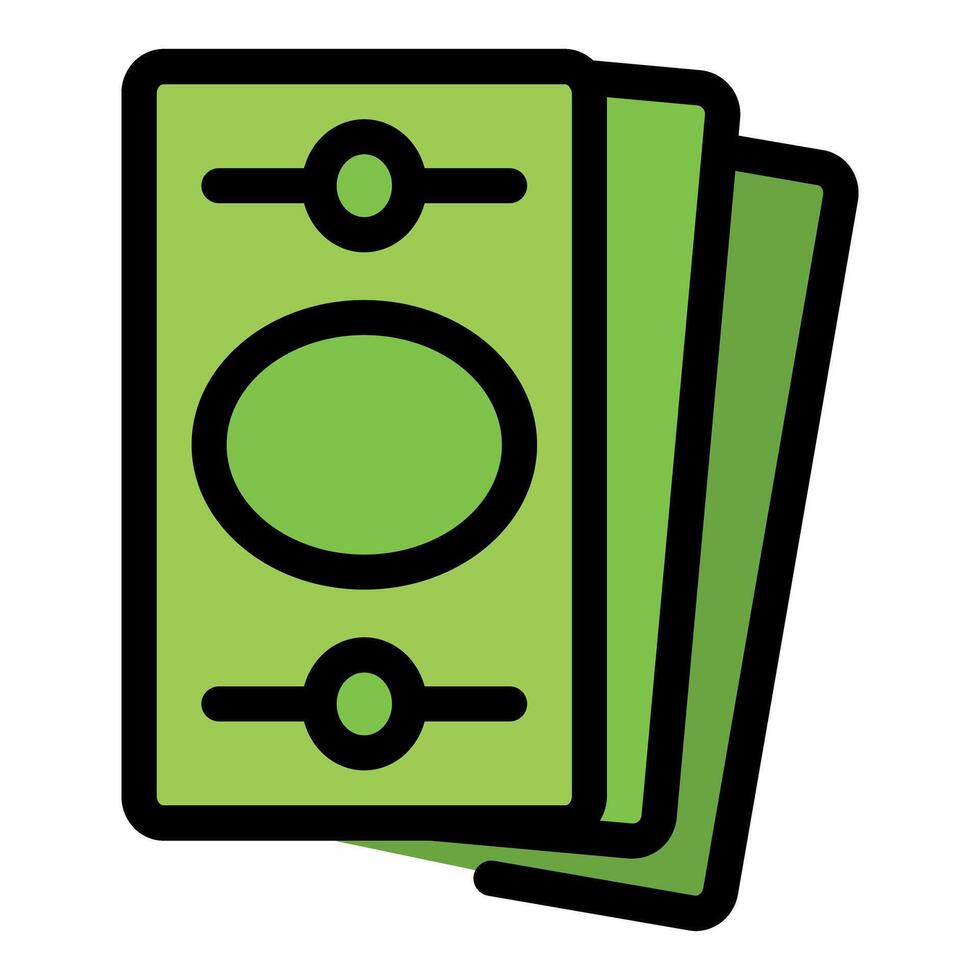 Stack of green cash money representing wealth and finance vector