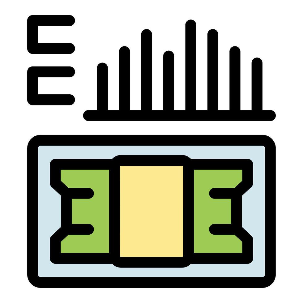 Money increasing shown by growing bar graph and banknotes vector