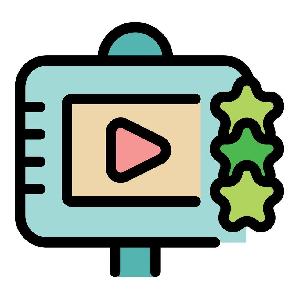 player receiving three stars rating representing high quality content vector