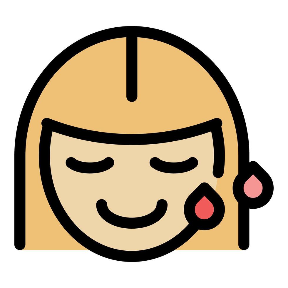 Woman applying moisturizing cream on face for hydration and skincare vector