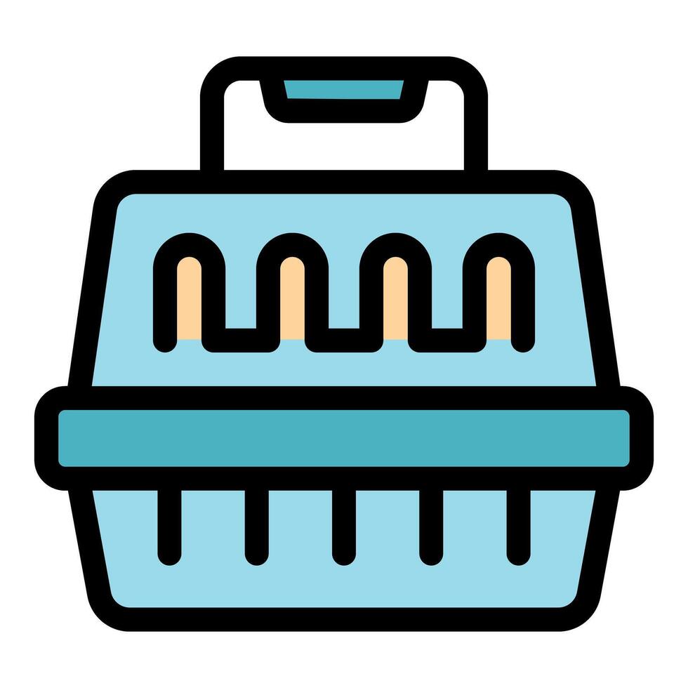 Pet carrier box for safe and comfortable travel vector