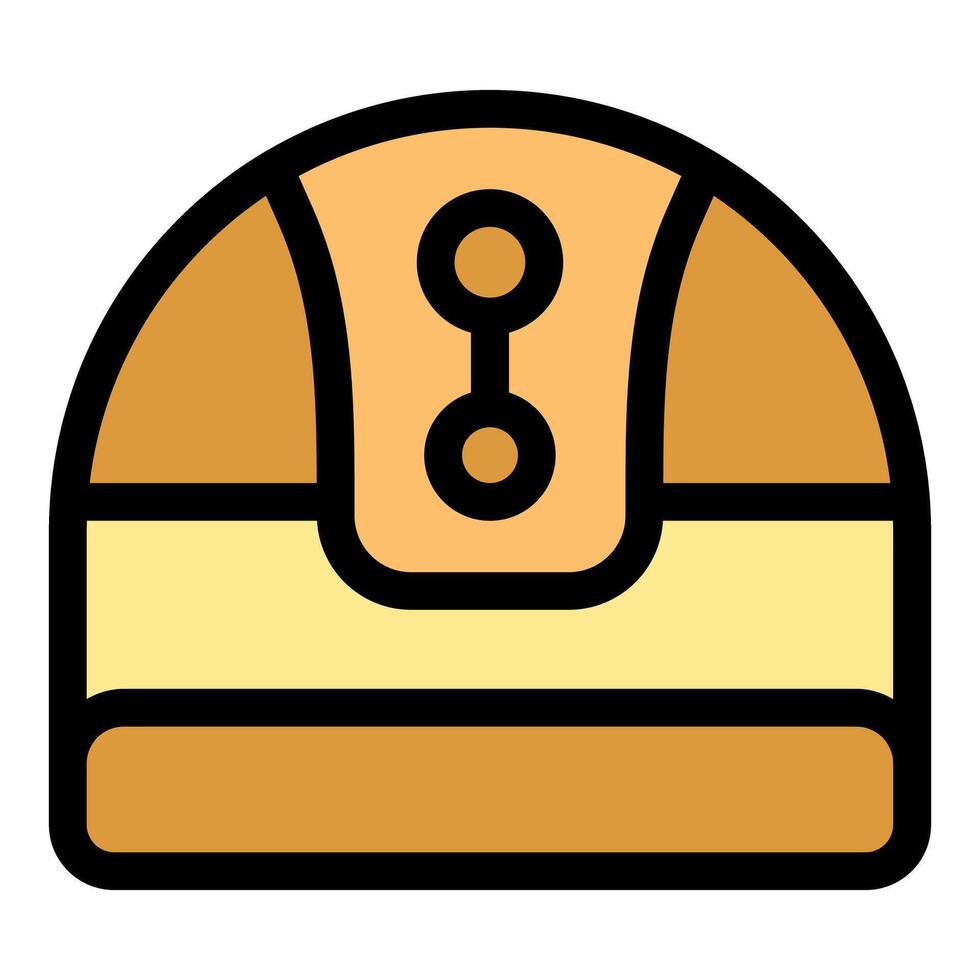 Builder helmet protecting head during construction works vector