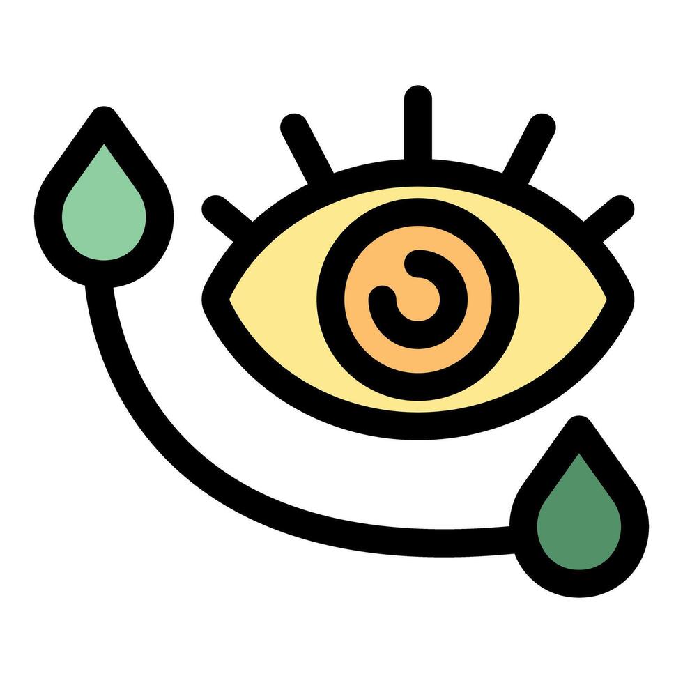 Eye receiving eye drop treatment for dry eyes or infection vector