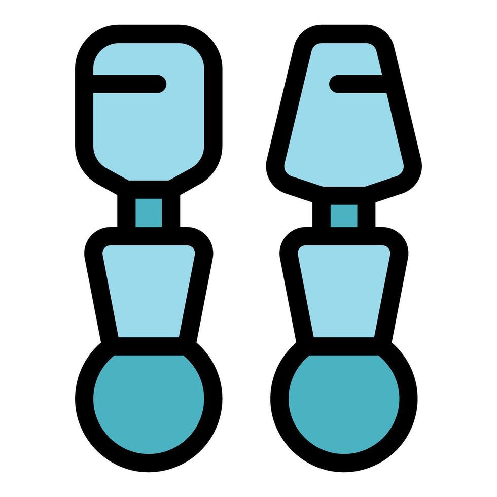 Pair of modern crutches providing support while walking vector
