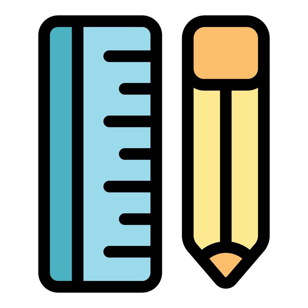 Pencil and ruler representing accurate measuring and drawing tools vector