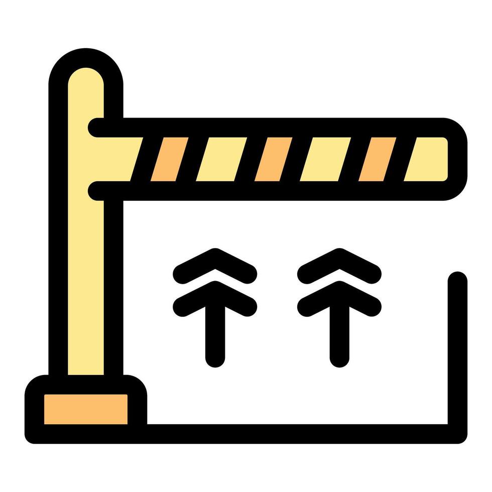 Automatic barrier gate closing, controlling access to a restricted area vector