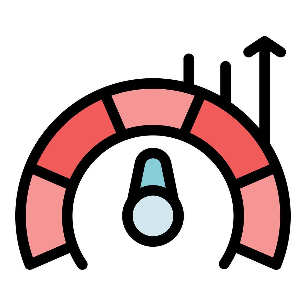 Performance indicator showing maximum efficiency and growth potential vector