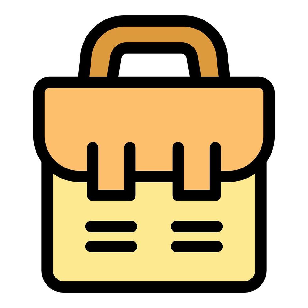 Yellow briefcase symbolizing business and professional work vector
