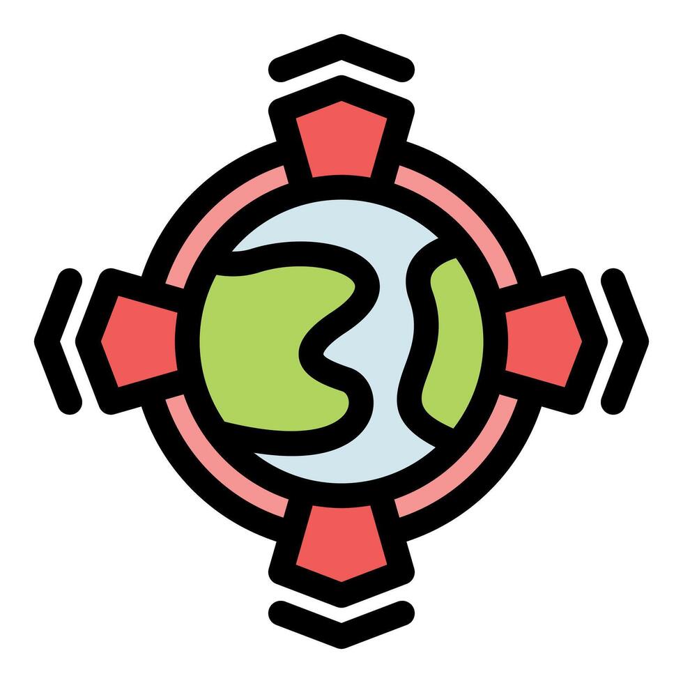 Global network expanding and connecting the world through data transfer vector