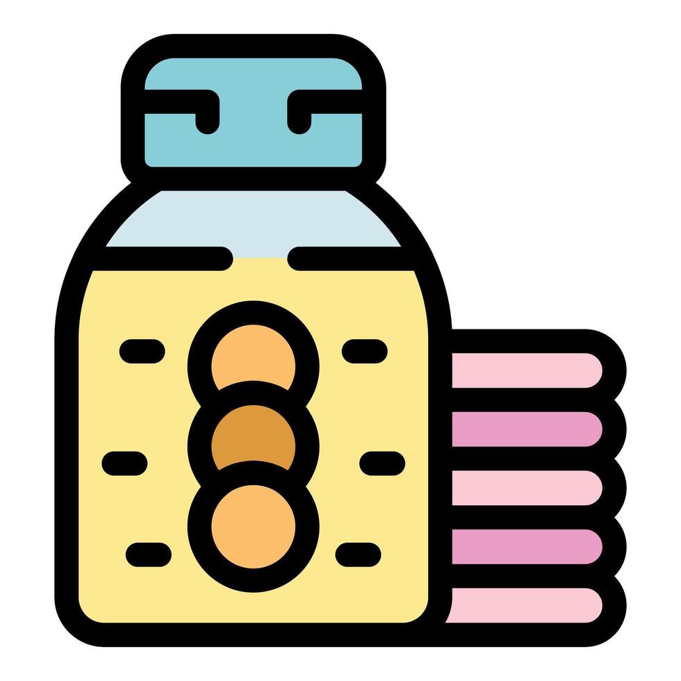Laundry detergent pods and plastic bottle for washing clothes vector