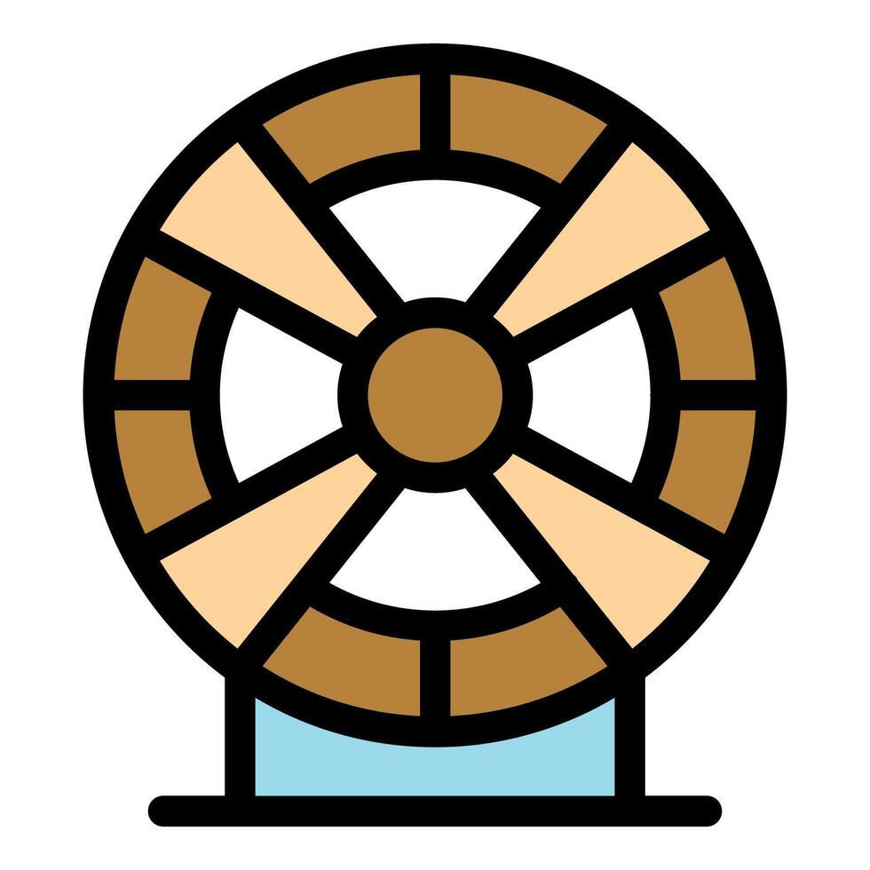 Hamster wheel rotating on stand for playful rodent exercise vector