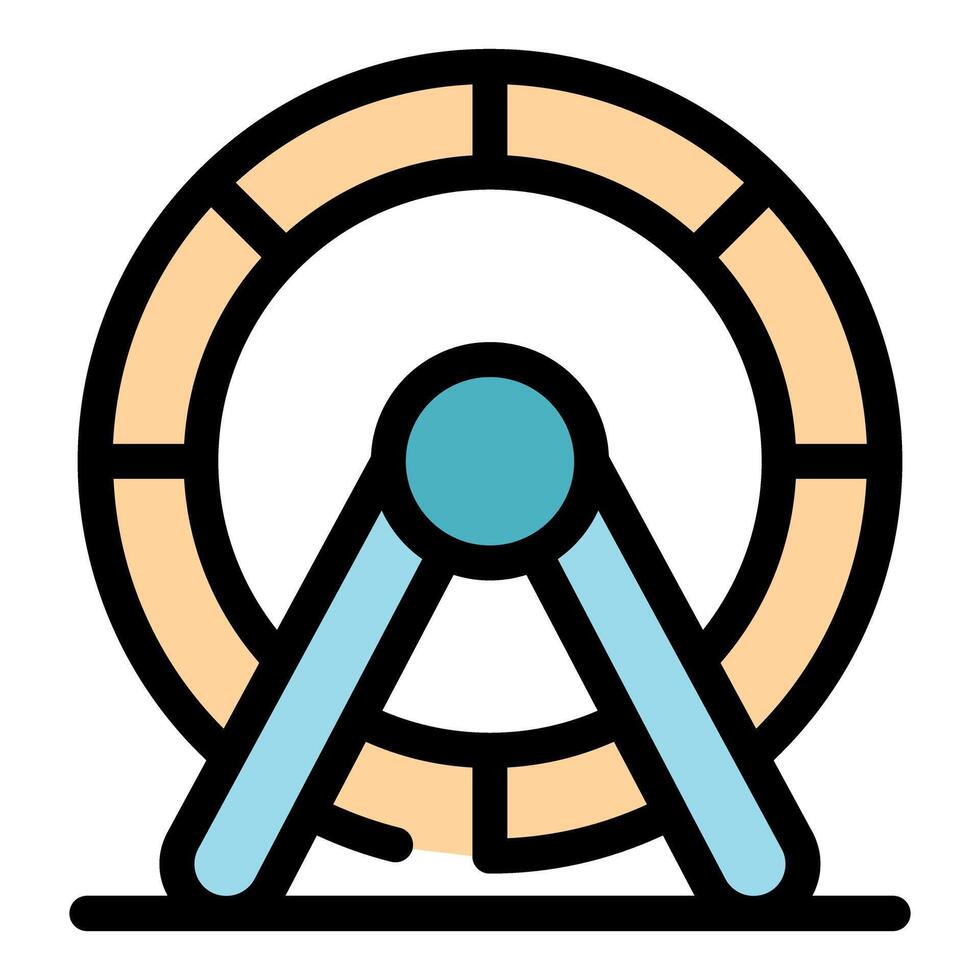 Hamster wheel standing on a surface, providing exercise and entertainment vector