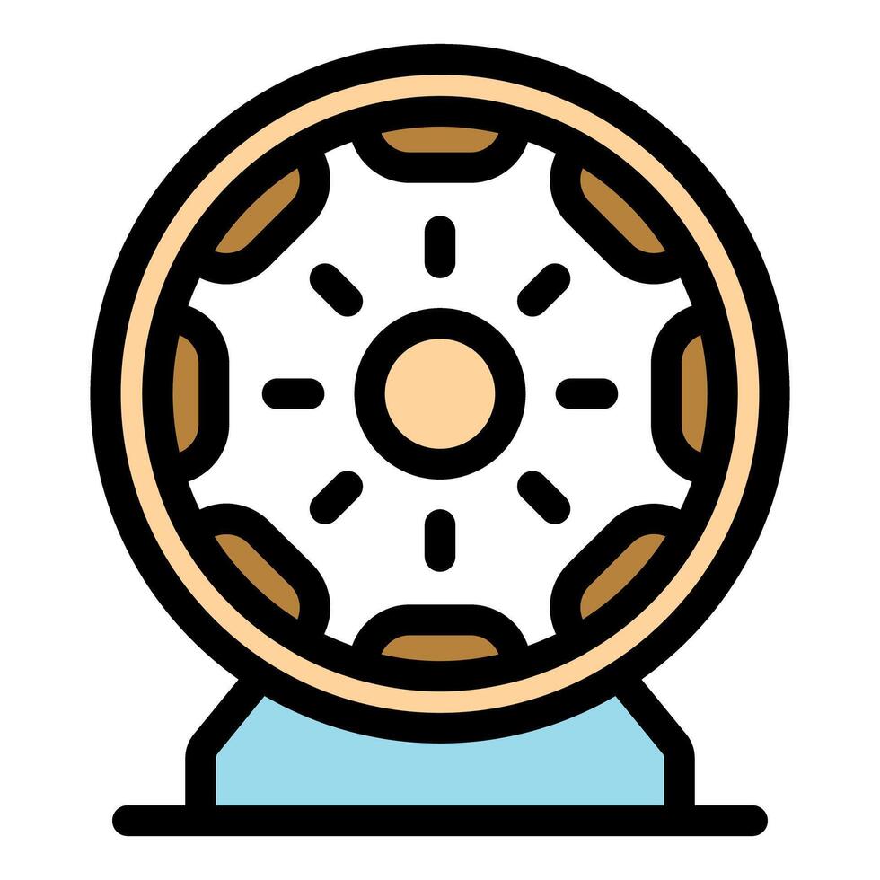 Hamster wheel icon illustrating pet activity and exercise vector
