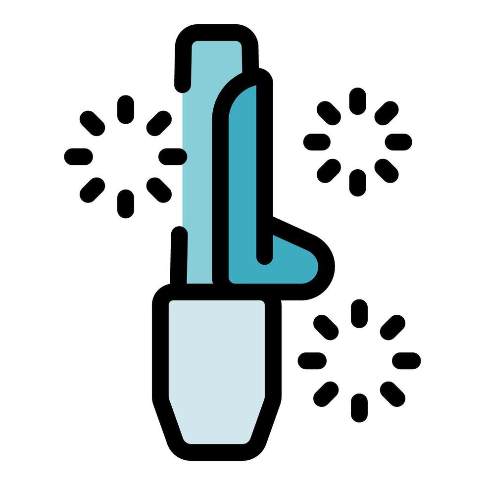Electronic cigarette device producing vapor and sparkling effects vector