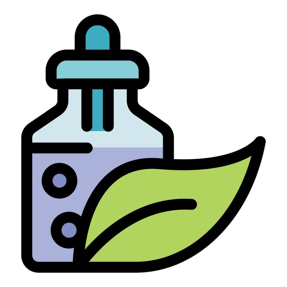 Herbal essence in a dropper bottle promoting natural remedies vector