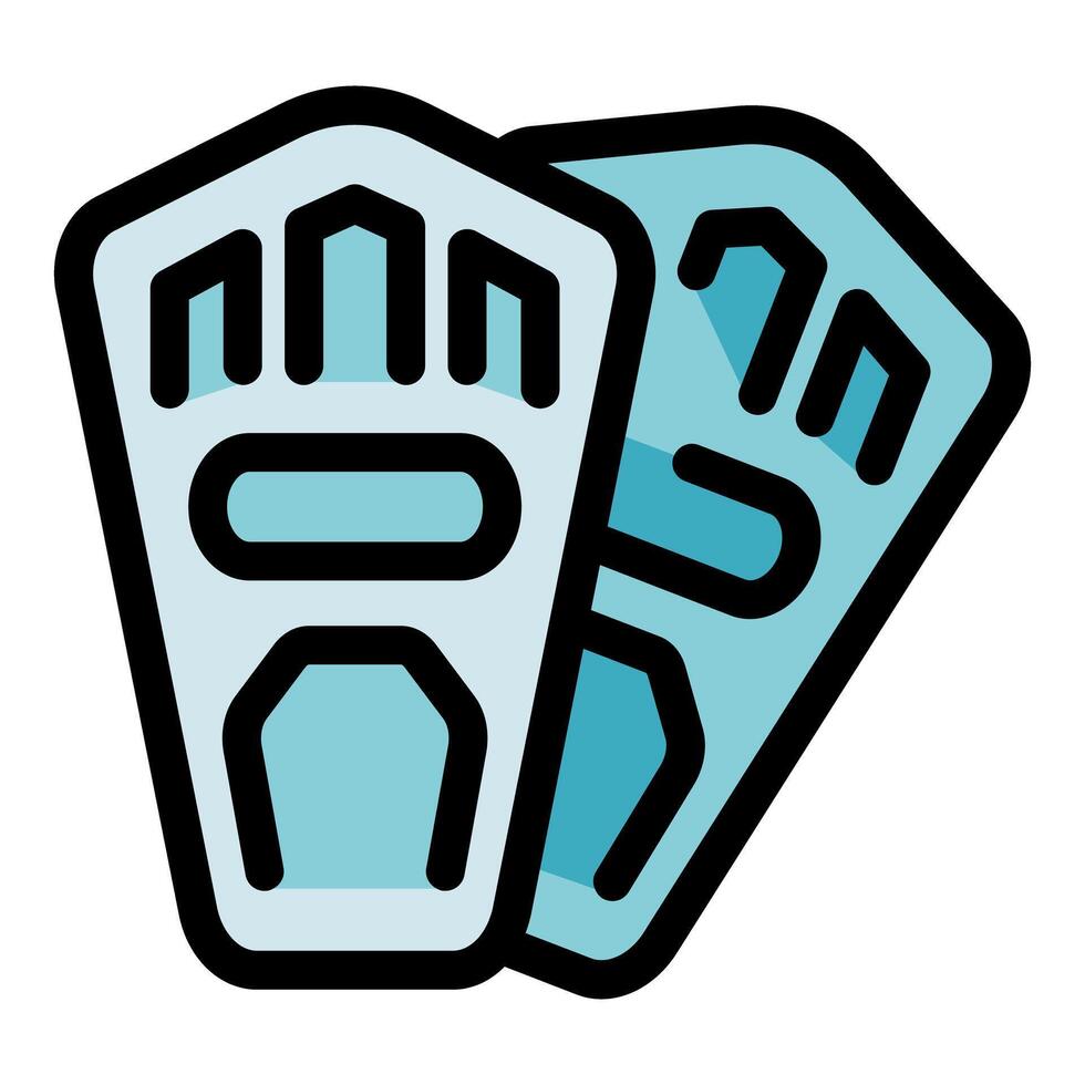 Snowshoes protecting from deep snow while hiking in winter vector
