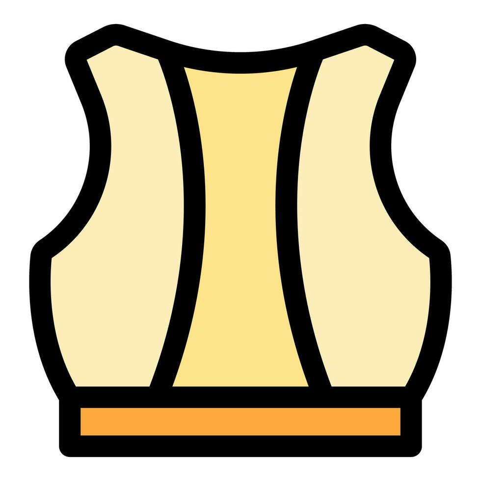 Sports bra with elastic band providing support during physical activity vector