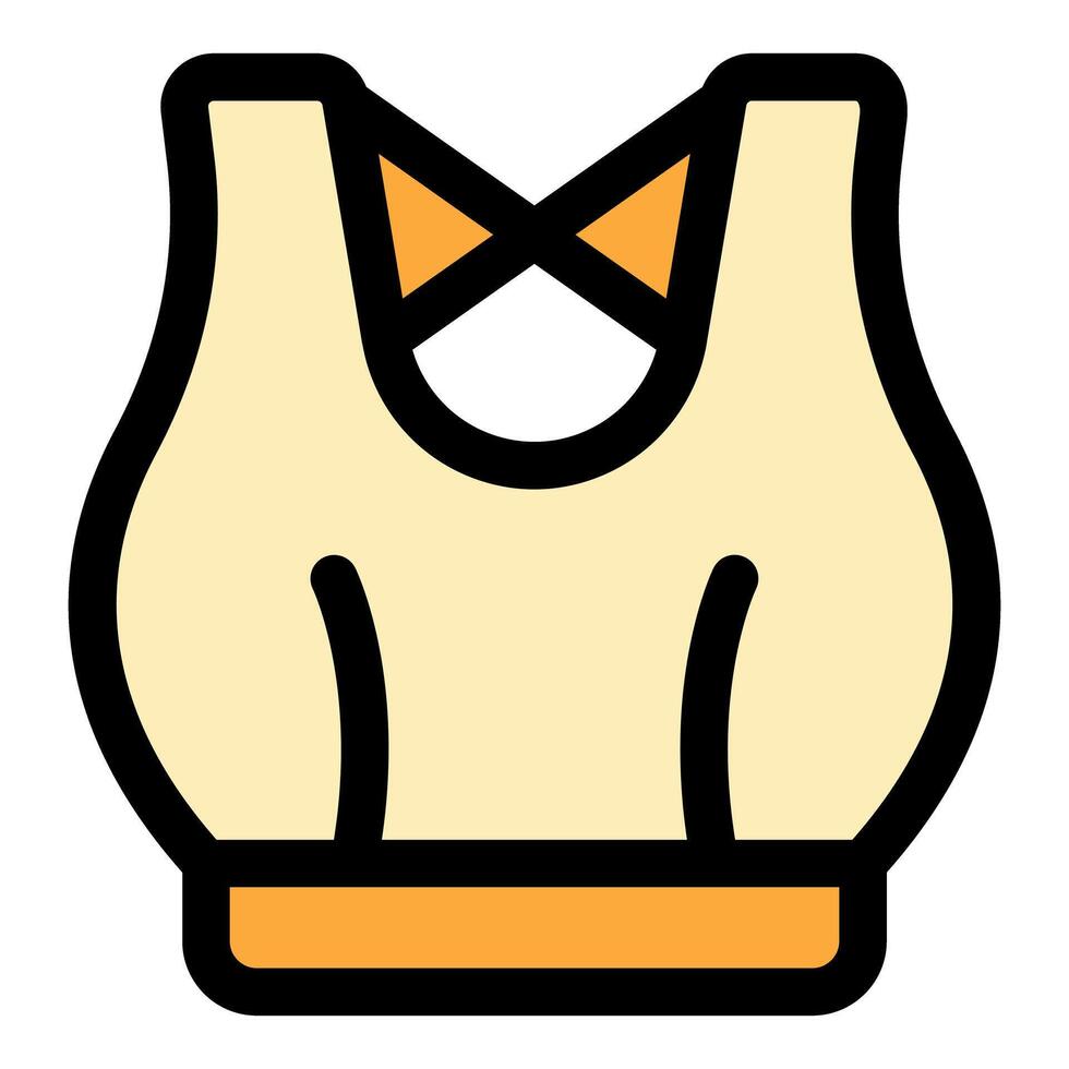 Sleeveless crop top with criss cross straps showing modern fashion trends vector