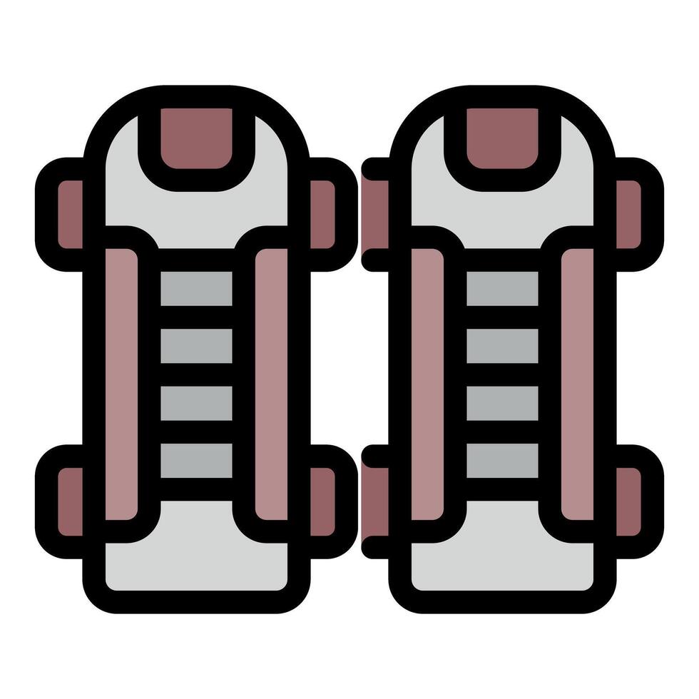 American football knee and shin pads protecting player legs vector