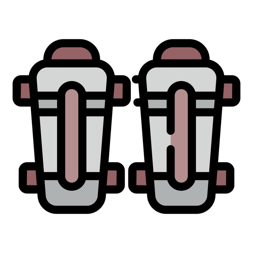 Soccer shin guards protecting player legs during a football match vector