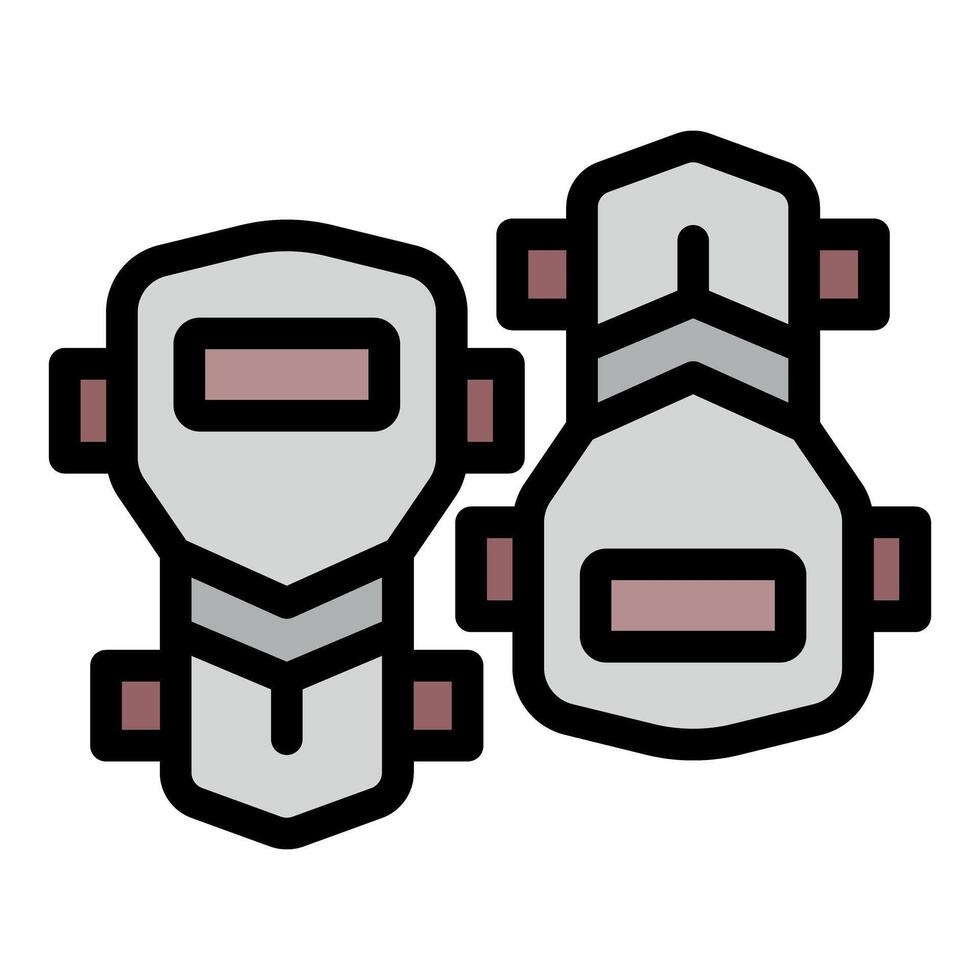 Knee and elbow pads protecting during extreme sports vector