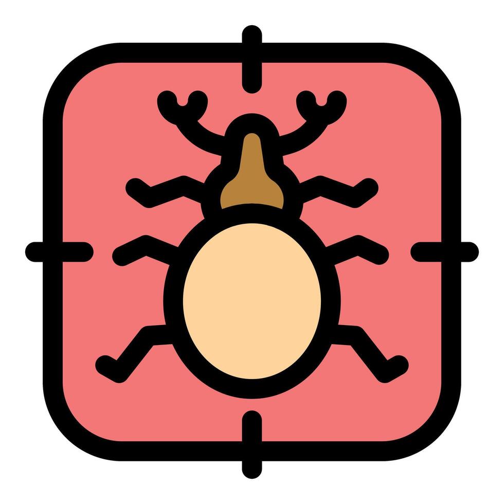 Studying insect under magnifying glass, exploring tiny world of entomology vector