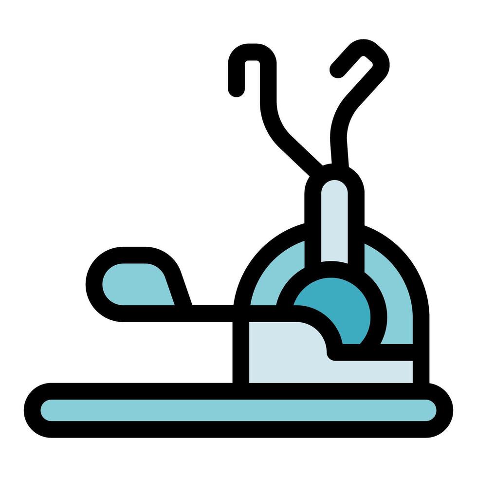 Elliptical trainer machine for home cardio workout vector