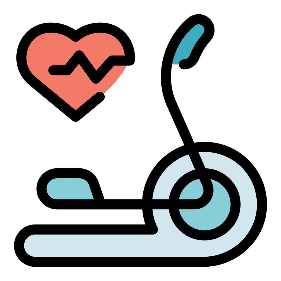 Elliptical trainer enhancing cardiovascular health through exercise vector