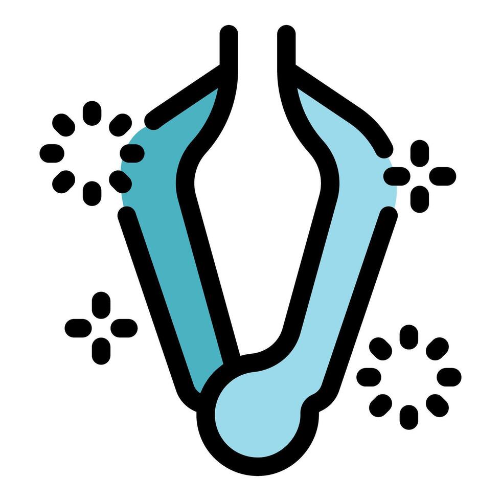 Nasal dilator reducing snoring and improving breathing during sleep vector