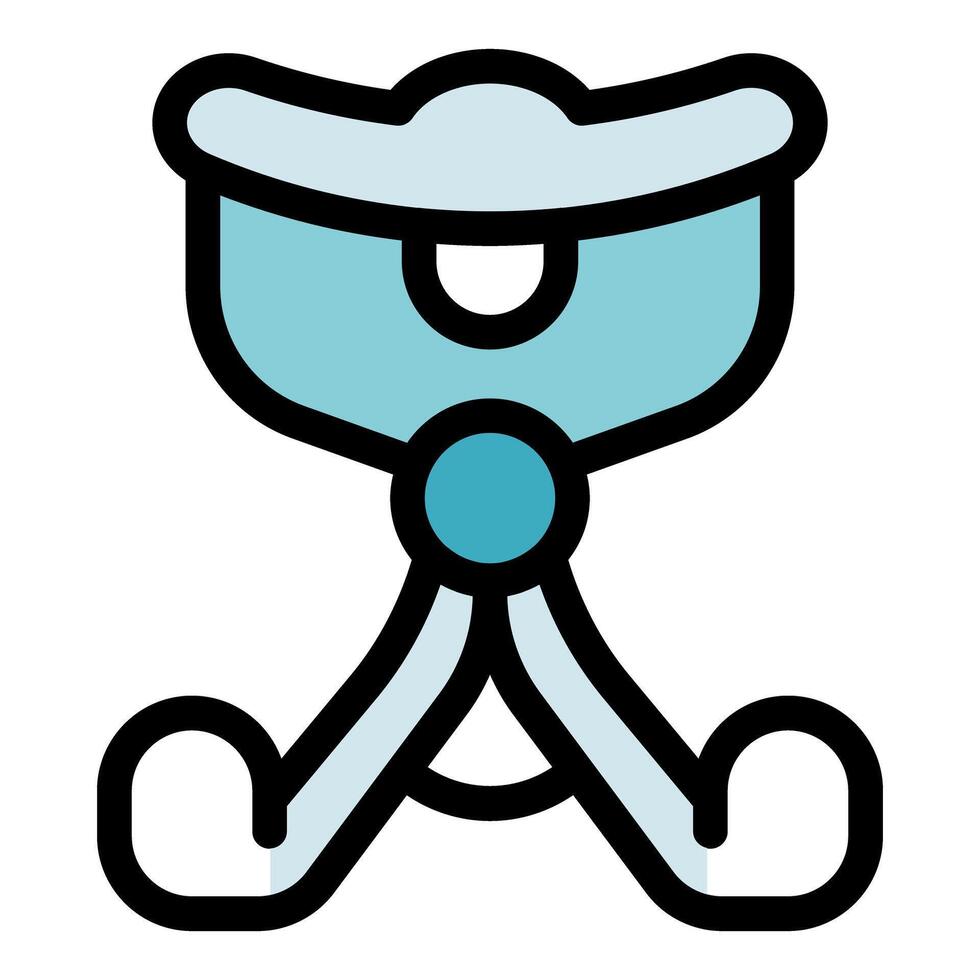 Cervical collar protecting neck and spine injury icon vector