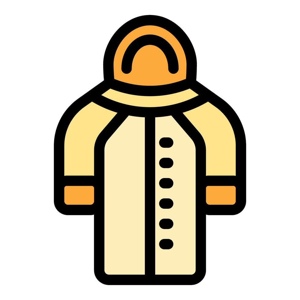 Waterproof raincoat protecting from downpour vector