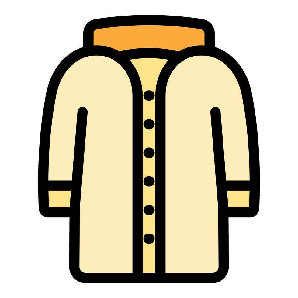 Waterproof raincoat with buttons and hood protecting from rain vector